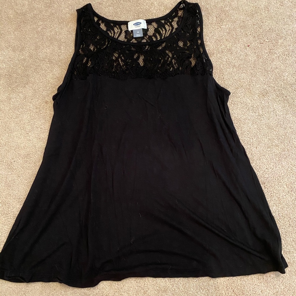 ‼️Low price‼️Black lace top tank top
